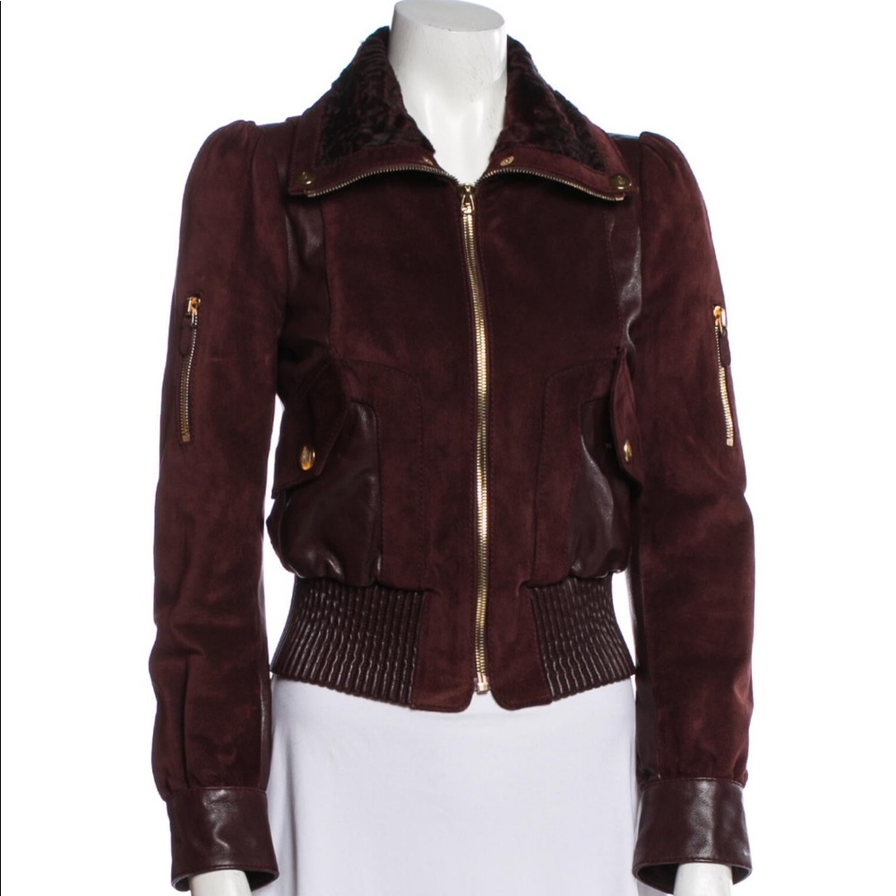 Gucci by Tom Ford Vintage Leather Biker Bomber Jacket Small - Picture 1 of 4